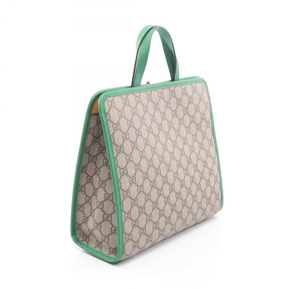 Gucci Canvas Beige GG Leather Multicolor Green Supreme Handbag - Picture 2 of 6